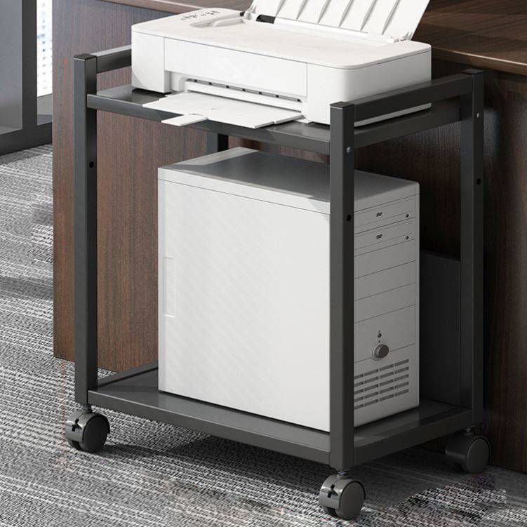 Contemporary Style Bookshelf Casters Bookcase for Study Room and Office