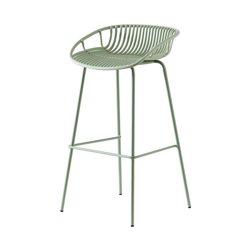 Modern Armless Backrest Counter Stool Iron Milk Tea Shop Bar Stool with Pedal Clearhalo 'Bar Furniture' 'Bar Stools' 'bar_stools' 'furn' 'furn_bar_stools' 'furniture_bar_stools' 'Kitchen & Dining Furniture' 'kitchen&dining_furn' 'kitchen' 'kitchen_furn' Furniture' 1200x1200_30fb9e1b-3935-42ad-8794-c39394ce3e37