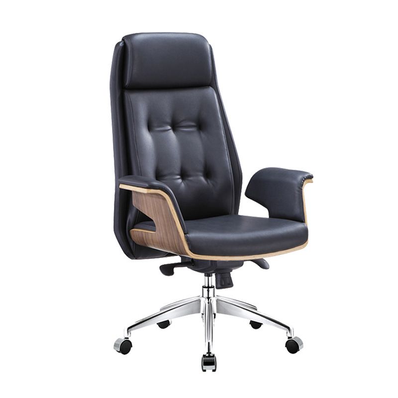27" Wide Contemporary Managers Chair Tufted Leather Executive Chair Clearhalo 'furn' 'furn_office_chair' 'Furniture' 'Office Chairs' 'Office Furniture' 'office_chair' 1200x1200_30fba343-b160-443e-881c-9ba090330d63