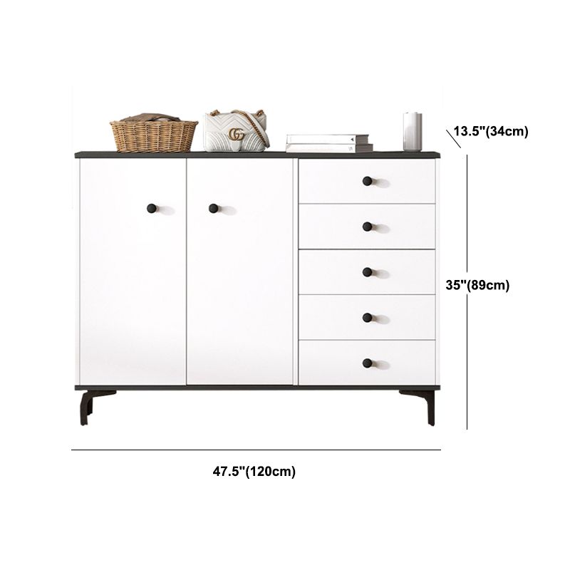 Modern White Storage Chest Dresser Wood Combo Dresser with Drawers and Doors Clearhalo 'Bedroom Furniture' 'Dressers & Chests' 'dressers_chests' 'furn' 'furn_dressers_chests' 'Furniture' 1200x1200_30fc986b-65cc-4f6c-9d58-d81b1d54bcd2