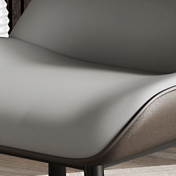 Scandinavian Style Leather Dining Chairs Wingback Arm Dining Side Chairs for Home Use Clearhalo ' kitchen&dining_furn' 'Dining Chairs' 'Dining Tables & Seating' 'dining_chair' 'furn' 'furn_dining_chair' 'Furniture' 'furniture_dining_chair' 'Kitchen & Dining Furniture' 'kitchen' 1200x1200_30fcb2e6-485d-41b3-b848-b8128e0185fb