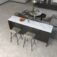 Stone Bar Dining Table Modern Rectangle Bar Table with Double Pedestal for Dining Room Clearhalo 'Bar Furniture' 'Bar Tables' 'bar_tables' 'furn' 'furn_bar_tables' 'Furniture' 'furniture_bar_tables' 'Kitchen & Dining Furniture' 1200x1200_30fde4af-c907-4b8c-9a2c-fca5df06d4b4
