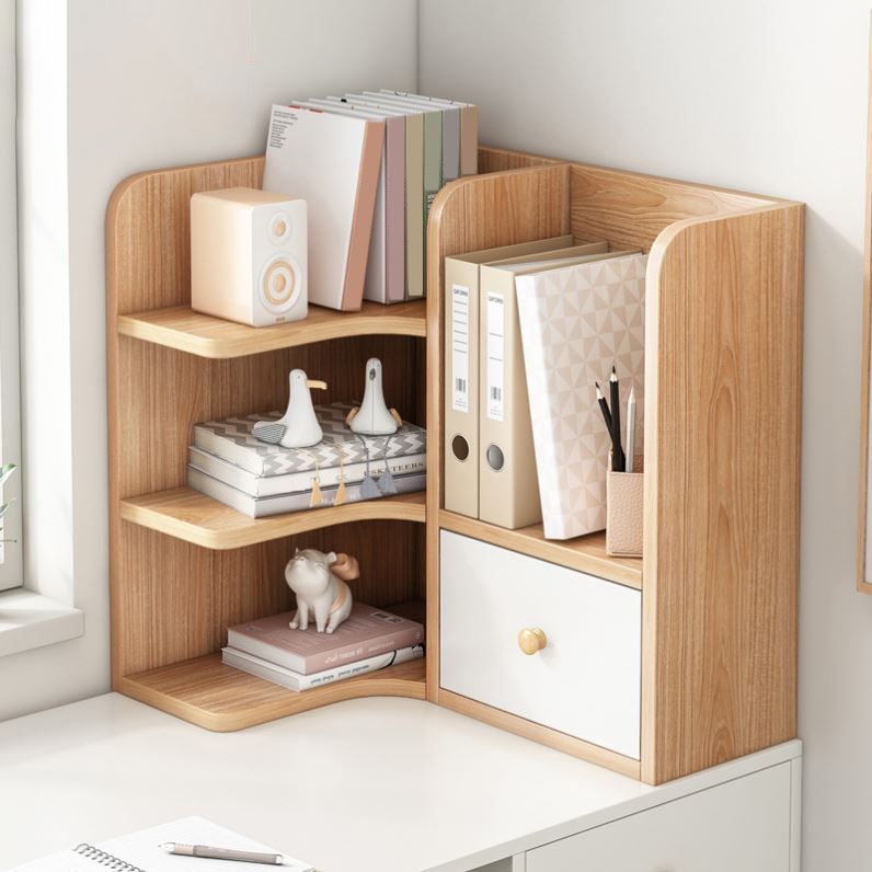 Contemporary Engineer Wood Bookshelf Open Back Bookcase for Home Office