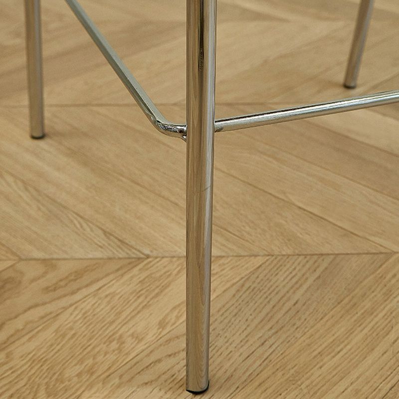 Tabouret de comptoir de style moderne, tabouret de bar à dossier bas en bois avec repose-pieds