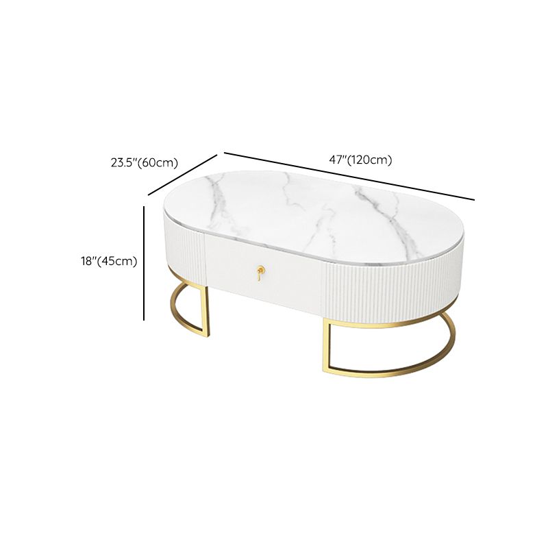 Slate Top Coffee or End Table with Storage Drawers Oval Frame Clearhalo 'Coffee & Accent Tables' 'Coffee Tables' 'coffee_tables' 'furn' 'furn_coffee_tables' 'Furniture' 'Living Room Furniture' 1200x1200_30fee0ab-576c-474c-b4fe-849286e82cb5