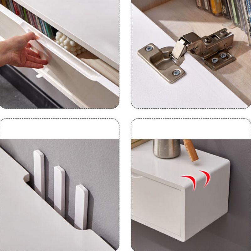 Modern Rubber Wood TV Stand Console Floating TV Media Stand for Living Room Clearhalo 'furn' 'furn_tv_stands_entertainment_centers' 'Furniture' 'Living Room Furniture' 'TV Stands & Entertainment Centers' 'TV Stands & Media Storage Furniture' 'tv_stands_entertainment_centers' 1200x1200_30feeeb7-3987-445f-ab3c-9f3436f54115