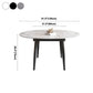 29.13''H Contemporary Round Dining Table Sintered Stone Table with 4 Black Metal Legs Clearhalo ' dining_table' 'Dining Tables & Seating' 'Dining Tables' 'furn' 'furn_dining_table' 'Furniture' 'furniture_dining_table' 'Kitchen & Dining Furniture' 'kitchen&dining_furn' 'kitchen' 'kitchen_dining_table' 1200x1200_30ff844c-8ed7-492d-96c4-9aecb313257e