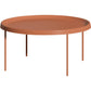 Table basse à plateau rond en acier moderne du milieu du siècle, table de cocktail à 4 pieds