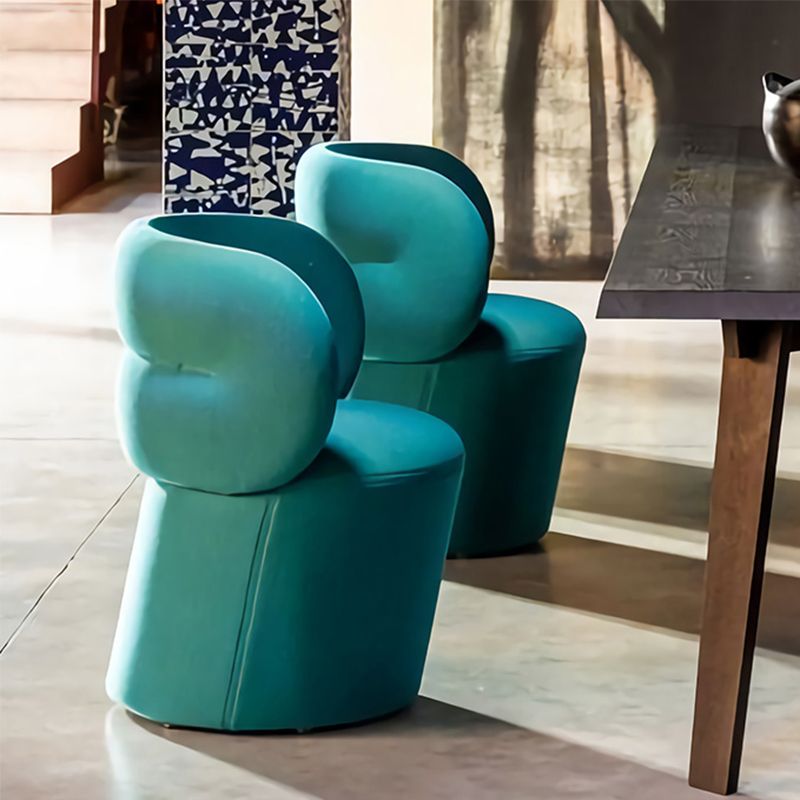 Stile nordico con sede a sedile in tessuto Sedia Parsons fissa senza braccio