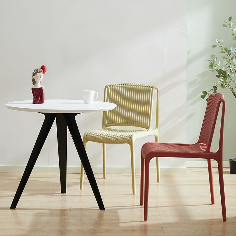 Nordic Style Plastic Dining Chair Armless Dining Side Chair for Kitchen Clearhalo ' kitchen&dining_furn' 'Dining Chairs' 'Dining Tables & Seating' 'dining_chair' 'furn' 'furn_dining_chair' 'Furniture' 'furniture_dining_chair' 'Kitchen & Dining Furniture' 'kitchen' 1200x1200_31006fc8-caa3-4b5a-9bfd-e7217124e645