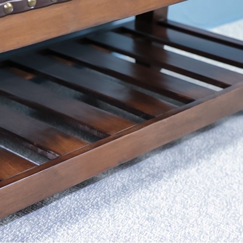 Traditional Brown Entryway Bench Upholstered Seating Bench with Legs Clearhalo 'Benches' 'Chairs & Seating' 'furn' 'furn_benches' 'Furniture' 'Living Room Furniture' 1200x1200_310070b6-b9d4-47b3-9869-7cf2a3a898e4