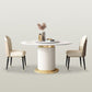 Glam 1/3/4/5/7/9 Pieces Round Dining Table Set with Sintered Stone Top Turntable Furniture Clearhalo 'Dining Room Sets' 'Dining Tables & Seating' 'dining_room_set' 'furn' 'furn_dining_room_set' 'Furniture' 'furniture_dining_room_set' 'Kitchen & Dining Furniture' 'kitchen&dining_furn' 'kitchen' 1200x1200_31009699-3351-4d4f-9b94-6d4cd351820f