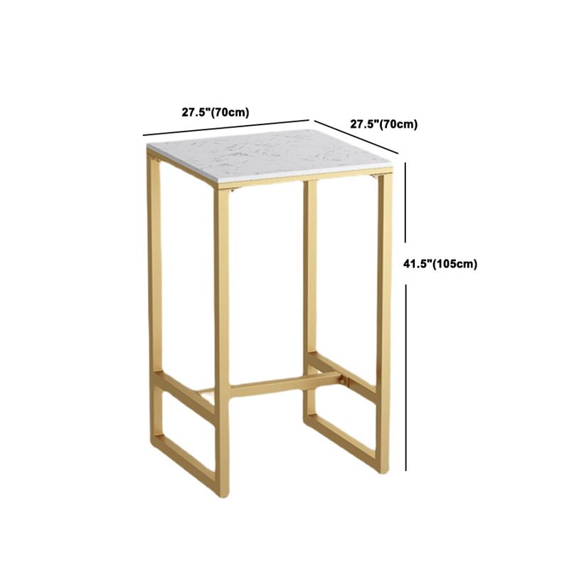 1/3/5 stuks glamour ijzeren staaf tafel set witte faux marmeren top bistro set met voetsteun