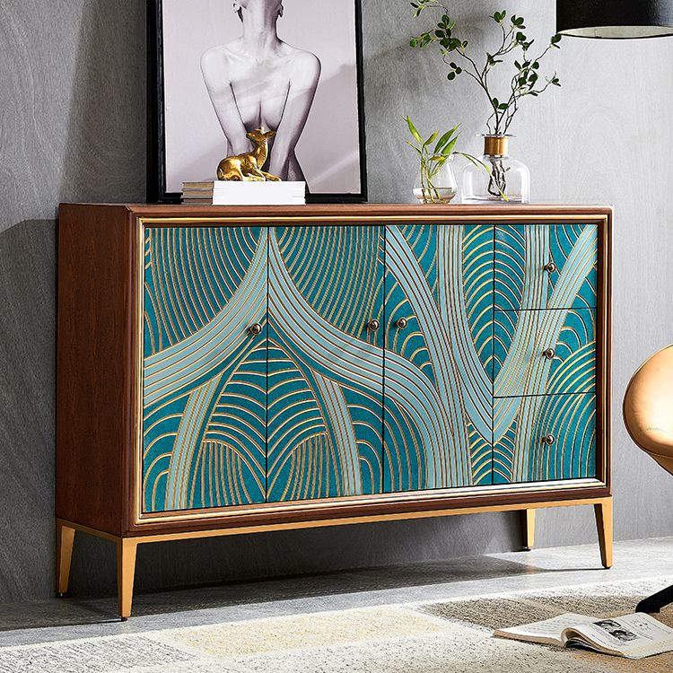 Klassiek Glam opbergkist massief houten dressoir, 15,21 inch breed