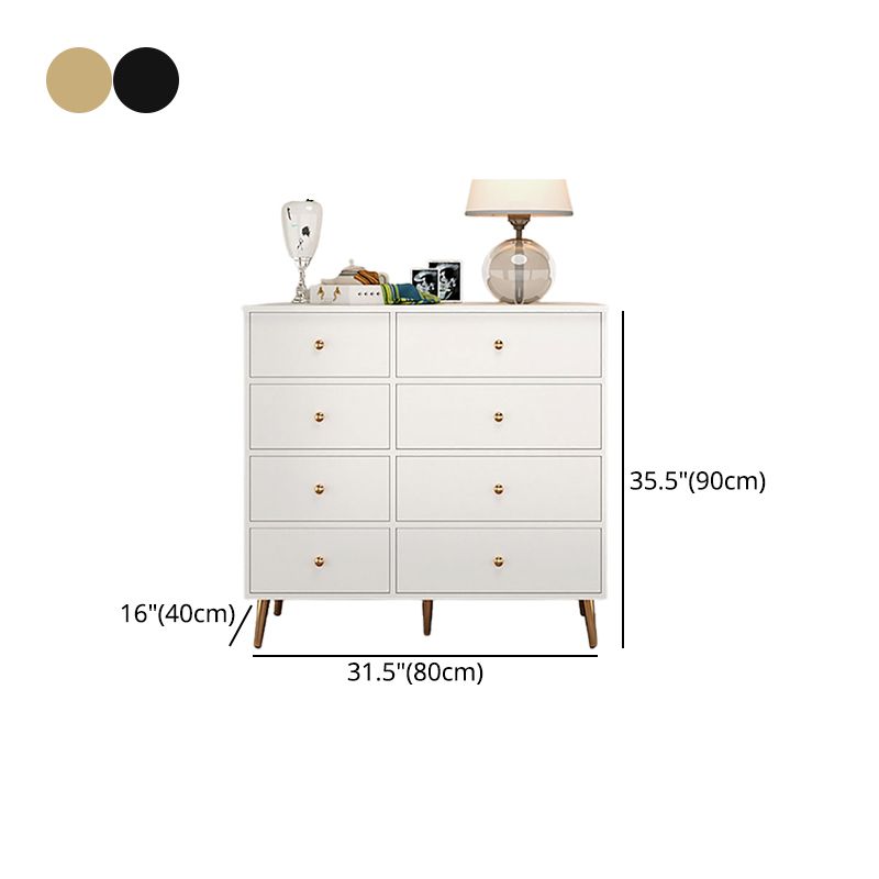 Cassa di accento moderno con gambe dritte e cassetti