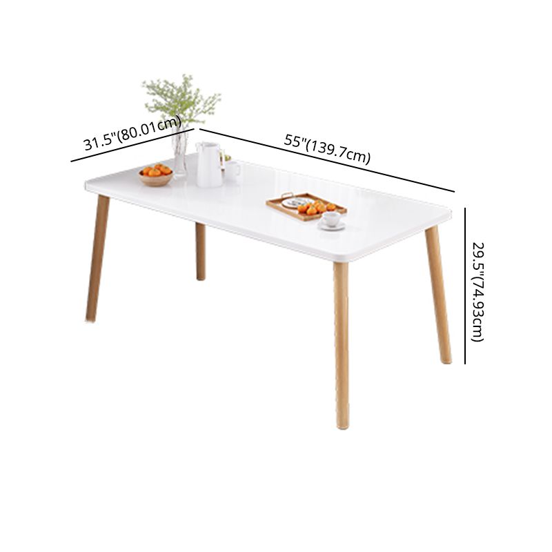 Contemporary Rectangle Shape Standard Dining Set MDF Natural Dining Set with 4 Legs Base Clearhalo 'Dining Room Sets' 'Dining Tables & Seating' 'dining_room_set' 'Furniture' 'furniture_dining_room_set' 'Kitchen & Dining Furniture' 'kitchen&dining_furn' 'kitchen' 1200x1200_3108266d-a61f-41e8-a10e-9624fb00bd23