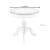 23.6"/28.3" Tall Pedestal End Table Natural/brown/black/white Round Wood Side End Table Clearhalo 'Coffee & Accent Tables' 'End & Side Tables' 'end_side_tables' 'furn' 'furn_end_side_tables' 'Furniture' 'Living Room Furniture' 1200x1200_310969bb-c603-4b0f-9ab8-00234e236038