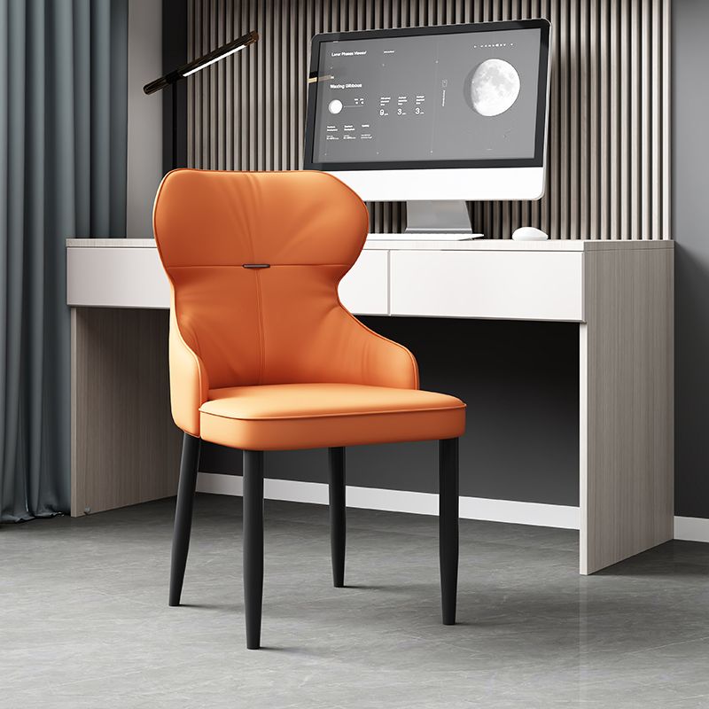 Industrial Style Arm Chair Faux Leather Wingback Chair for Living Room