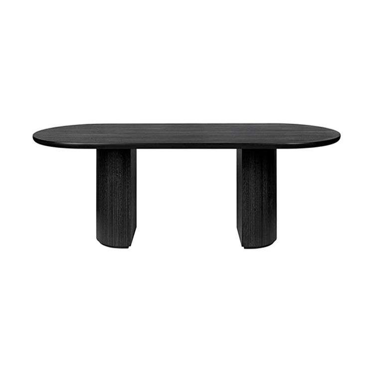 Solid Wood Oval Dining Table Modern Double Pedestal Table for Dining Room Clearhalo ' dining_table' 'Dining Tables & Seating' 'Dining Tables' 'furn' 'furn_dining_table' 'Furniture' 'furniture_dining_table' 'Kitchen & Dining Furniture' 'kitchen&dining_furn' 'kitchen' 'kitchen_dining_table' 1200x1200_310c67f2-f550-4940-9259-012d0b094755
