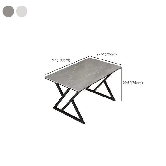 Zeitgenössischer Schreibtisch Antiquen Finish Computertisch mit Metallbeinen