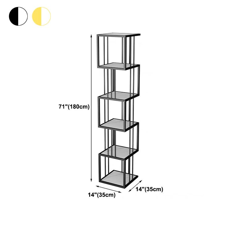 Open Vertical Etagere Bookshelf Industrial Iron Frame Manufactured Wood Shelf Bookshelf Clearhalo 'Bookcases' 'furn' 'furn_bookcases' 'Furniture' 'furniture_bookcases' 'kitchen' 'kitchen_bookcases' 'Living Room Furniture' 'Office Furniture' 1200x1200_310dd5ad-4704-4aec-bf91-dec7b3cf9855