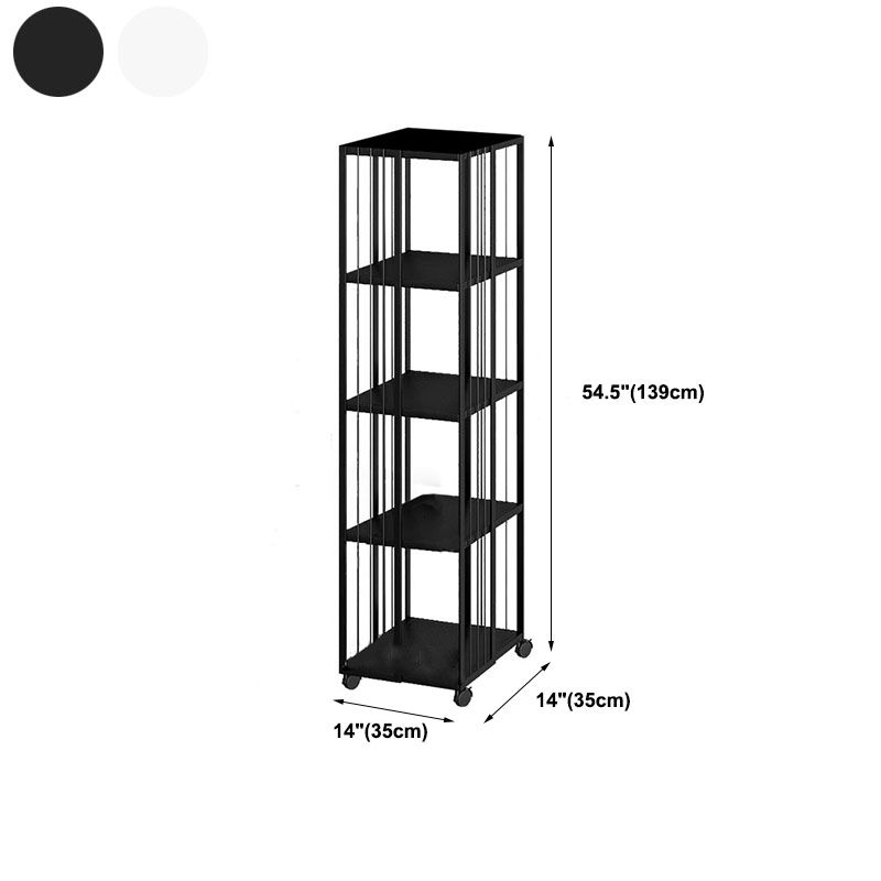 Modern Metal Bookshelf Standard Vertical Bookcase in Burnish Clearhalo 'Bookcases' 'furn' 'furn_bookcases' 'Furniture' 'Office Furniture' 1200x1200_310e9a3b-e2b3-4bc7-bd3c-12f6dc5bbf71