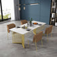 Glam 1/5 Pieces Dining Set Rectangle Stone Dining Table for Dining Room Clearhalo 'Dining Room Sets' 'Dining Tables & Seating' 'dining_room_set' 'furn' 'furn_dining_room_set' 'Furniture' 'furniture_dining_room_set' 'Kitchen & Dining Furniture' 1200x1200_310fc4b4-d2c5-4114-a9d6-8a0d9c59621f