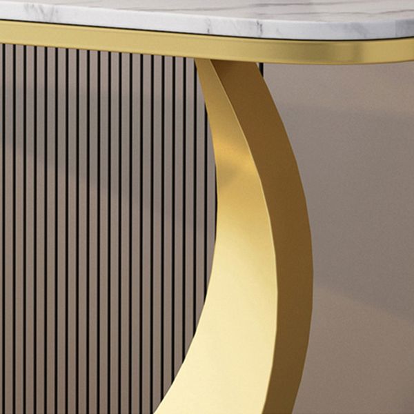 11.81 "W Table Accento della console contemporanea tavolo console a mezza luna