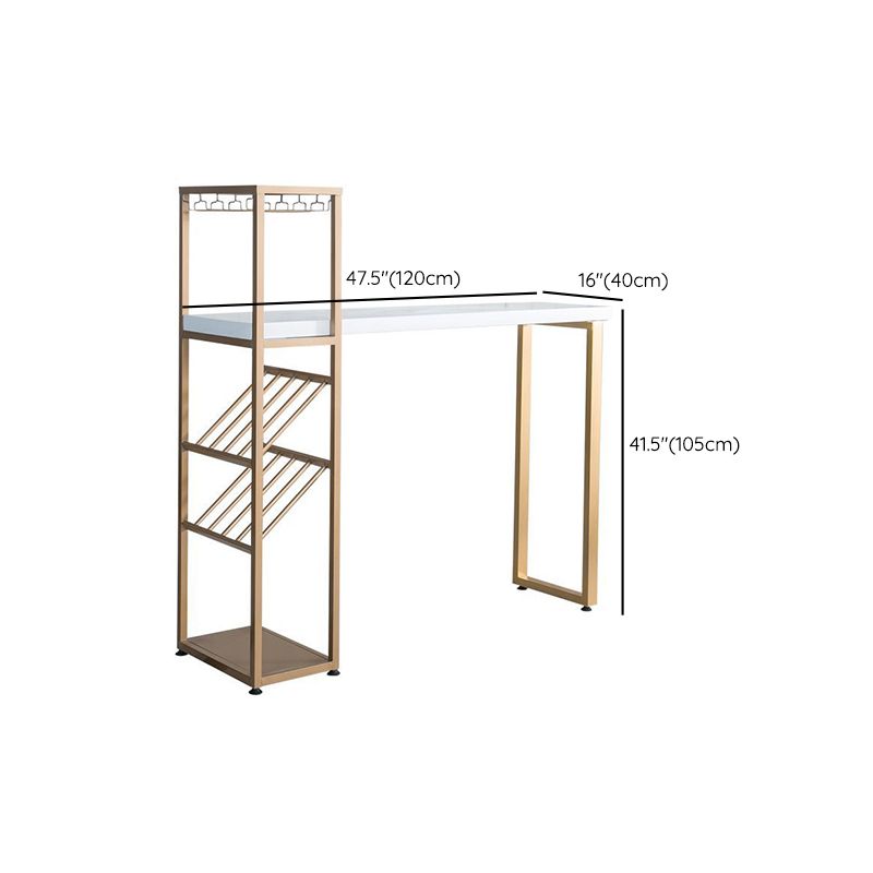 Rectangle Bar Table with High Stools Contemporary Style 1/2/3 Pieces Bar Table Set