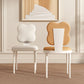 Silla de comedor lateral de cuero sinté de cuero sinté de falso interior contemporáneo