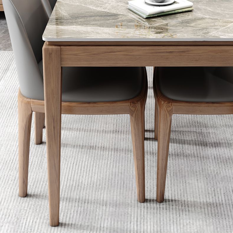 Midcentury Style Dining Table Rectangle Stone Dining Site Table for Home Clearhalo 'Dining Tables & Seating' 'Dining Tables' 'dining_table' 'furn' 'furn_dining_table' 'Furniture' 'Kitchen & Dining Furniture' 1200x1200_31171e46-32b9-4797-8bcf-43a683583b3c