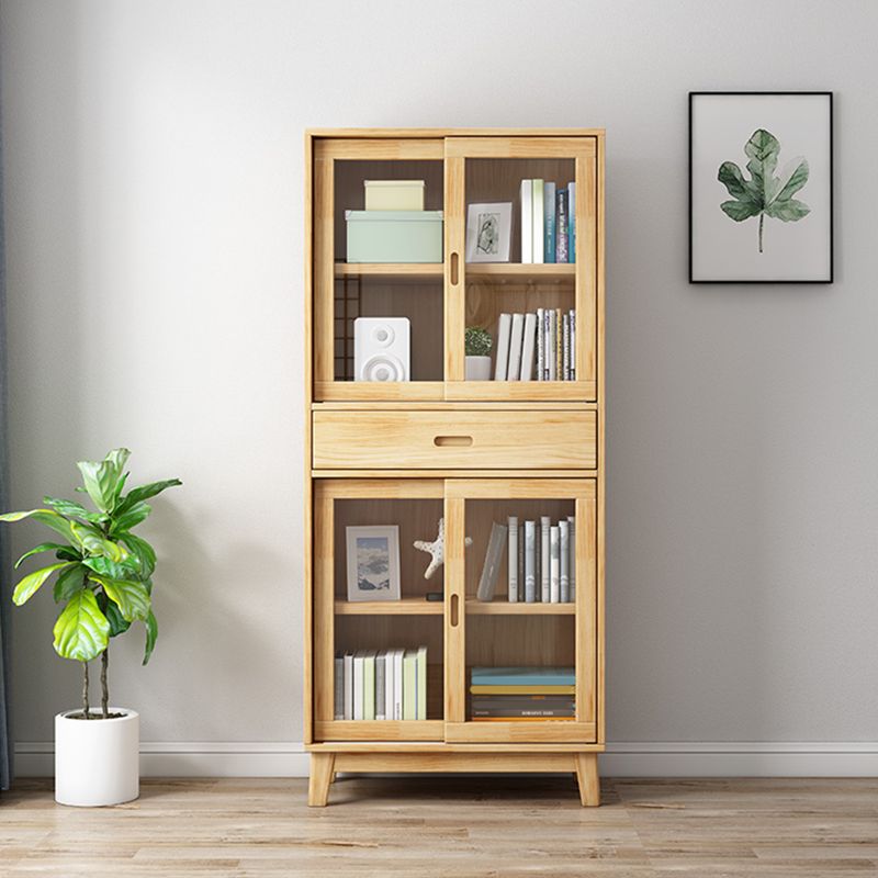 Modern Style Bookshelf Closed Back Standard Wooden Bookcase for Home