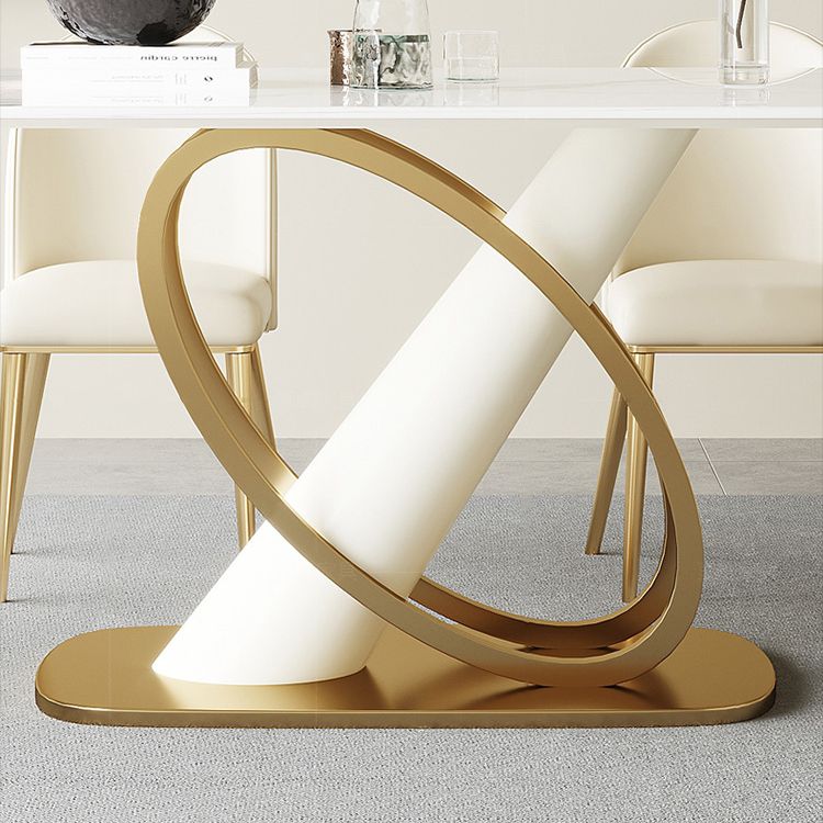 Modern Stone Furniture Set 1/4/5/7 Pcs Standard Height Dining Room Table Set in White Clearhalo 'Dining Room Sets' 'Dining Tables & Seating' 'dining_room_set' 'furn' 'furn_dining_room_set' 'Furniture' 'Kitchen & Dining Furniture' 1200x1200_3118f788-a9b8-43b3-bfb4-6b83d0e3624f