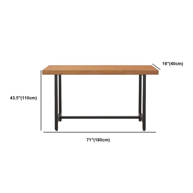 Industrial Rectangle Bar Table Set 1/6 Pieces Solid Wood Fixed Counter Table Clearhalo 'Bar Furniture' 'furn' 'furn_home_bar_bar_sets' 'Furniture' 'Home Bars & Bar Sets' 'home_bar_bar_sets' 'Kitchen & Dining Furniture' 1200x1200_311a2248-0a79-46f6-a7f4-f60d4ee1d499
