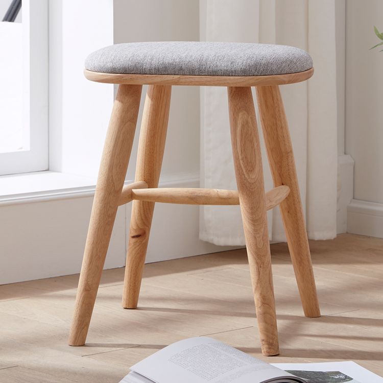 Scandinavian Dressing Table with Mirror and 4-Drawers Solid Wood