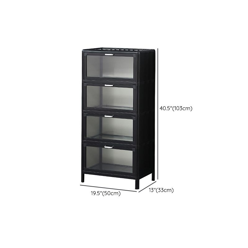 Mesa del aparador metálico espejo de Buffet negro moderno para sala de estar