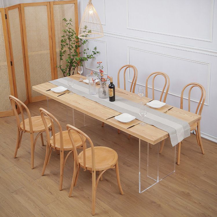 Modern Pine Wood Dining Set 1/2/5/7 Pieces Natural Finish Dinette Set with Wooden Chairs Clearhalo 'Dining Room Sets' 'Dining Tables & Seating' 'dining_room_set' 'furn' 'furn_dining_room_set' 'Furniture' 'Kitchen & Dining Furniture' 1200x1200_311bb567-42ce-421f-9e15-7638ca5f571e