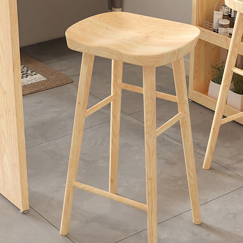 Modern Wood Hall Table with Rectangle Table Top Double Pedestal Table- 41.3" H Clearhalo 'Bar Furniture' 'Bar Tables' 'bar_tables' 'furn' 'furn_bar_tables' 'Furniture' 'furniture_bar_tables' 'Kitchen & Dining Furniture' 1200x1200_311c0a82-391c-41a8-a2a3-a07ee171bd77
