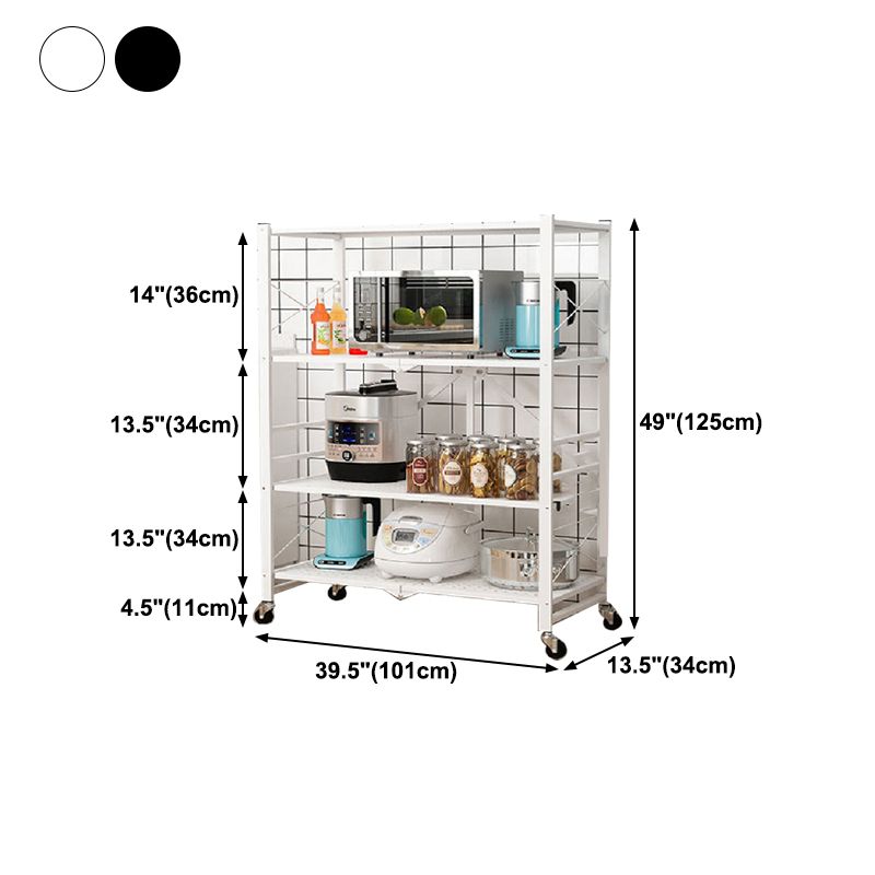 Industrial Folding Steel Etagere Bookshelf Open Bookshelf with Caster Wheels Clearhalo 'Bookcases' 'furn' 'furn_bookcases' 'Furniture' 'furniture_bookcases' 'Office Furniture' 1200x1200_311c1d07-cfb2-4ce2-803f-42e1a3a608a9