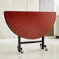 Table à manger ronde pliable moderne, base en métal pour salle à manger