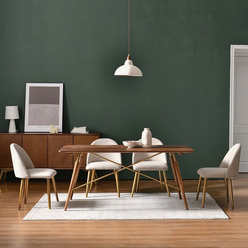 Tavolo da pranzo di lusso tradizionale tavolo da pranzo in legno marrone per uso domestico