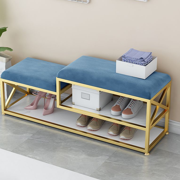 14" W Glam Seating Bench Cushioned Rectangle Shoe Storage Entryway and Bedroom Bench Clearhalo 'Benches' 'Chairs & Seating' 'furn' 'furn_benches' 'Furniture' 'Living Room Furniture' 1200x1200_311d9238-ba75-4b2c-9864-3fec56e917e7