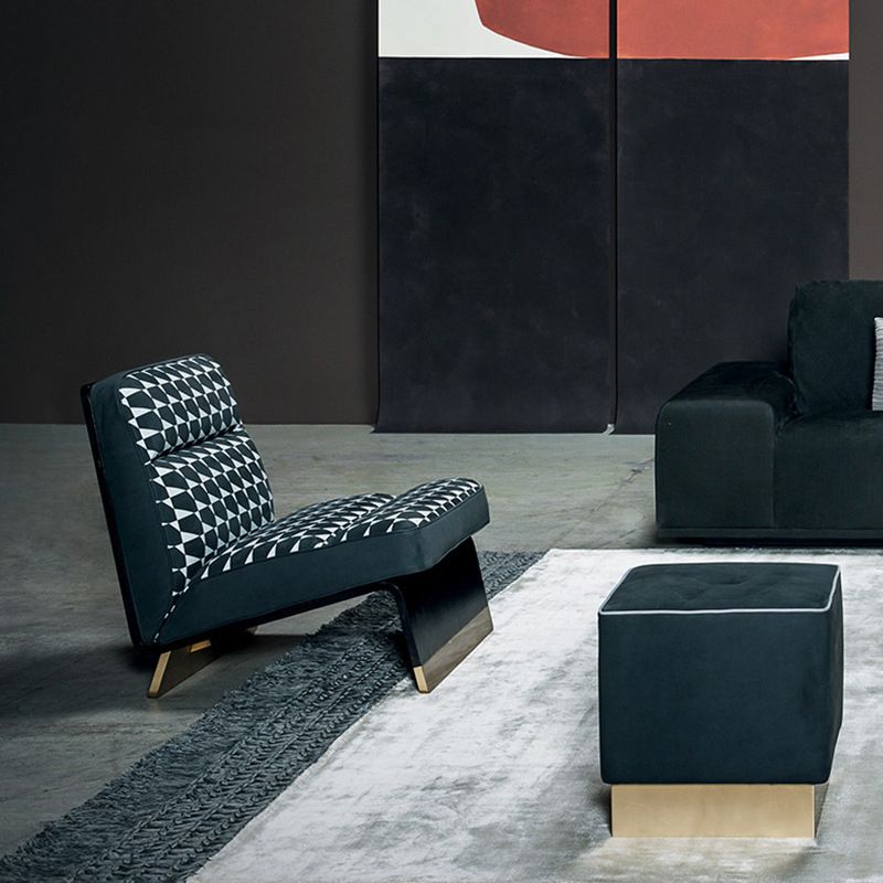 Faux Leather Parsons Chair Armless Chair for Bedroom, 31.49" Wide