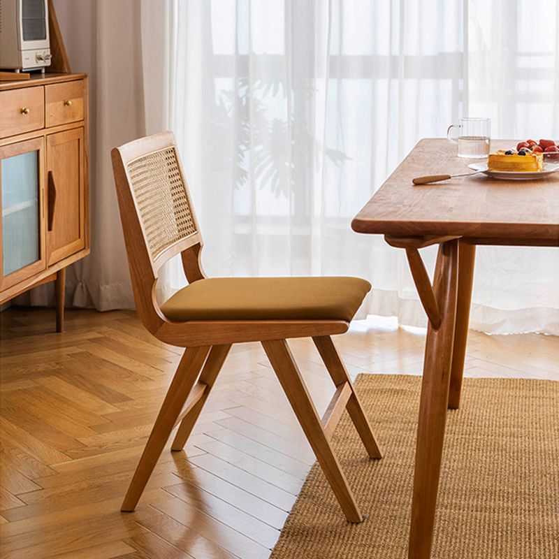 Modern Style Side Chair Open Back Solid Wood Dining Chair for Home Clearhalo 'Dining Chairs' 'Dining Tables & Seating' 'dining_chair' 'furn' 'furn_dining_chair' 'Furniture' 'furniture_dining_chair' 'Kitchen & Dining Furniture' 1200x1200_311ee398-88e6-45d6-9649-f20d32898f42