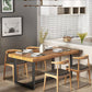 Industrial Dining Table Set with Rectangle Top and Trestle Base Kitchen Furniture Clearhalo 'Dining Room Sets' 'Dining Tables & Seating' 'dining_room_set' 'furn' 'furn_dining_room_set' 'Furniture' 'furniture_dining_room_set' 'Kitchen & Dining Furniture' 'kitchen&dining_furn' 'kitchen' 1200x1200_31208b11-f79e-42d4-ae4f-6d6713ac7ed2