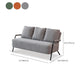 Stationary Settee Square Arm Metal Frame Sofa for Living Room