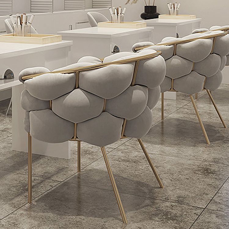 Glam Style Upholstered Gold Base Dining Arm Chair for Dining Room Clearhalo 'Dining Chairs' 'Dining Tables & Seating' 'dining_chair' 'furn' 'furn_dining_chair' 'Furniture' 'Kitchen & Dining Furniture' 1200x1200_31235851-3c60-481c-bc10-5d21849edaed