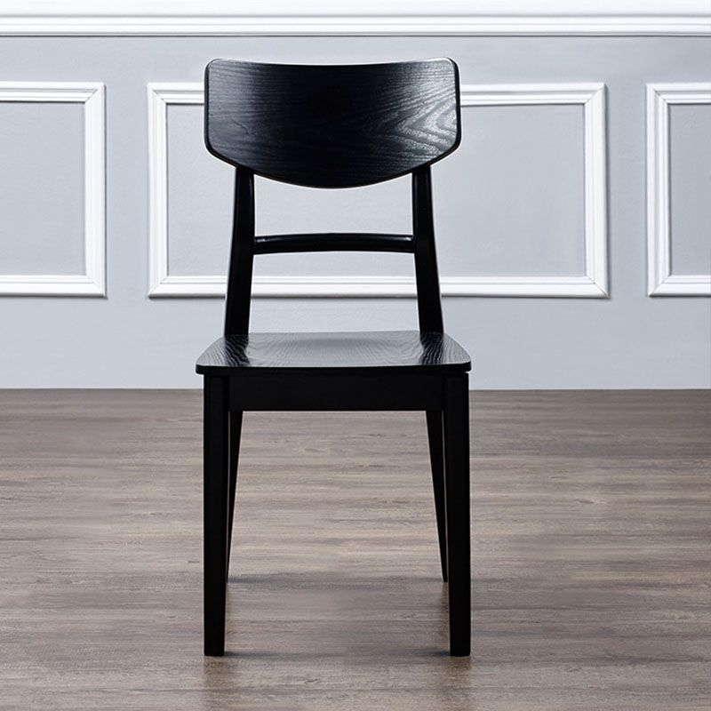 Wood Kitchen Dining Side Chair Ladder Back Side Chair in Black Clearhalo 'Dining Chairs' 'Dining Tables & Seating' 'dining_chair' 'furn' 'furn_dining_chair' 'Furniture' 'Kitchen & Dining Furniture' 1200x1200_3125ad21-7081-4265-8321-76d3b6672433