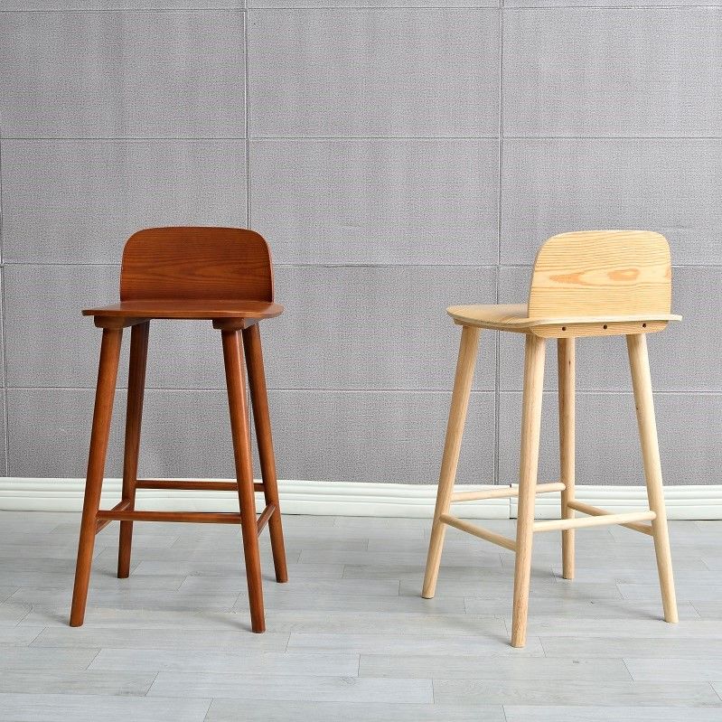 Ash Solid Wood Bar Stool Counter Height Indoor Industrial Armless Stool Clearhalo 'Bar Furniture' 'Bar Stools' 'bar_stools' 'furn' 'furn_bar_stools' 'Furniture' 'Kitchen & Dining Furniture' 1200x1200_3125b00e-6dec-4a2a-ac17-facea997992f