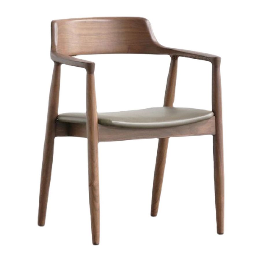 Contemporary Dining Chair 20'' Wide Open Arm Chair with 4 Wood Legs for Home Use Clearhalo ' kitchen&dining_furn' 'Dining Chairs' 'Dining Tables & Seating' 'dining_chair' 'furn' 'furn_dining_chair' 'Furniture' 'furniture_dining_chair' 'Kitchen & Dining Furniture' 'kitchen' 1200x1200_3128a783-3b71-4685-9bb6-67f176cbb249
